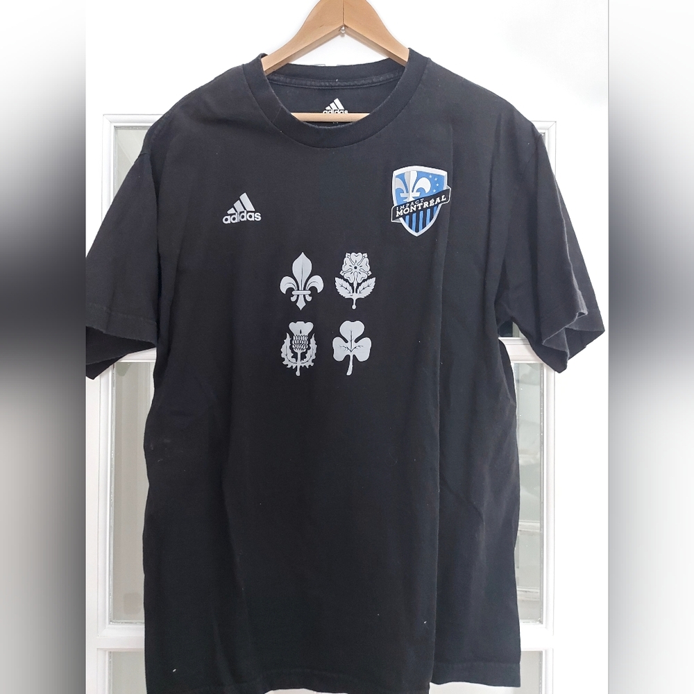 Adidas Black Men's T-Shirt Montreal Sport Emblem.